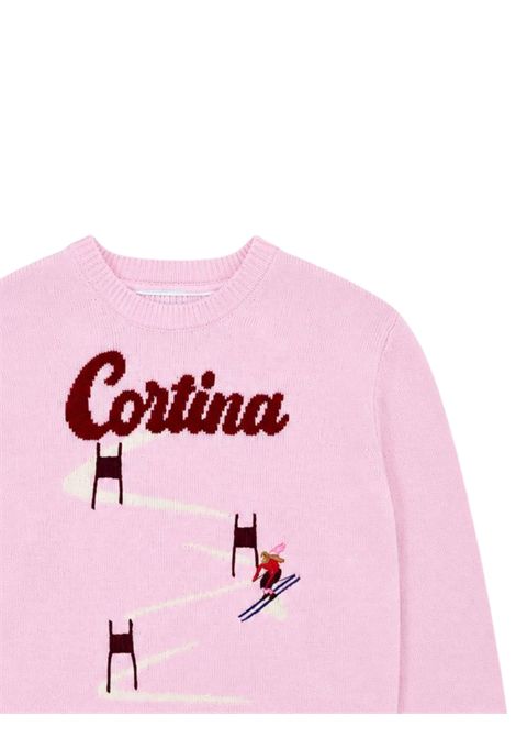 Pink wool sweater for girls MC2 SAINT BARTH | 02248I/ANROSA