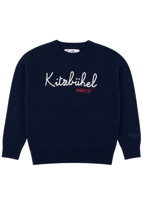 Blue wool sweater for children MC2 SAINT BARTH | 04190I/ANBLU