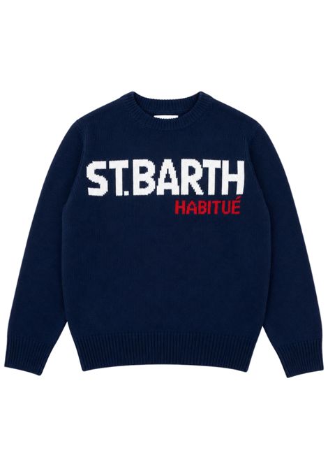 Blue wool sweater for children MC2 SAINT BARTH | 04572I/ANBLU