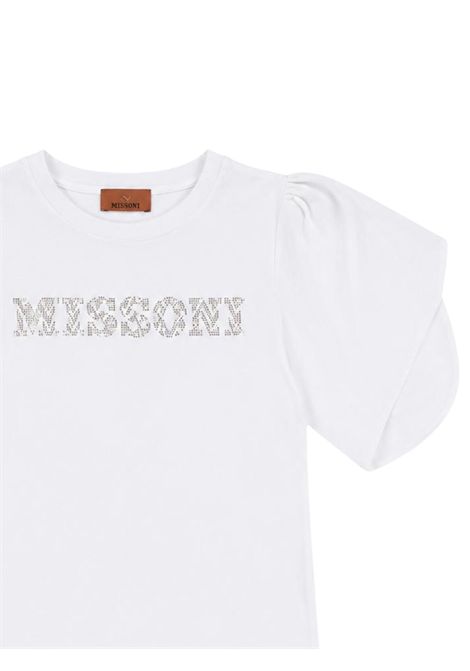 T-shirt bambina panna in cotone MISSONI | MX8A81J017/ANPANNA