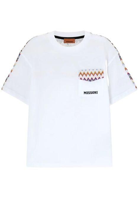 T-shirt unisex bianca in cotone MISSONI | MX8P11/ANBIANCO