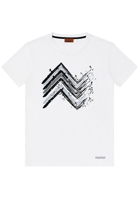 T-shirt unisex bianca in cotone MISSONI | MX8Q61/ANBIANCO