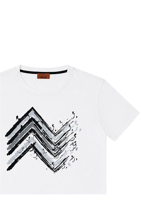 T-shirt unisex bianca in cotone MISSONI | MX8Q61/ANBIANCO
