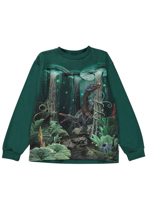 T-shirt bambino verde in cotone MOLO | 125489/DEVERDE