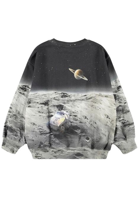 Felpa bambino nera in cotone MOLO | 1W25J201/DENERO