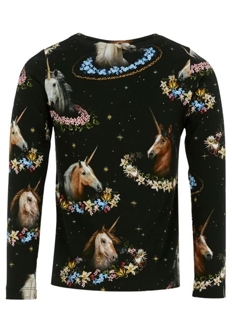 T-shirt bambina nera in cotone MOLO | 2W25A415/DENERO