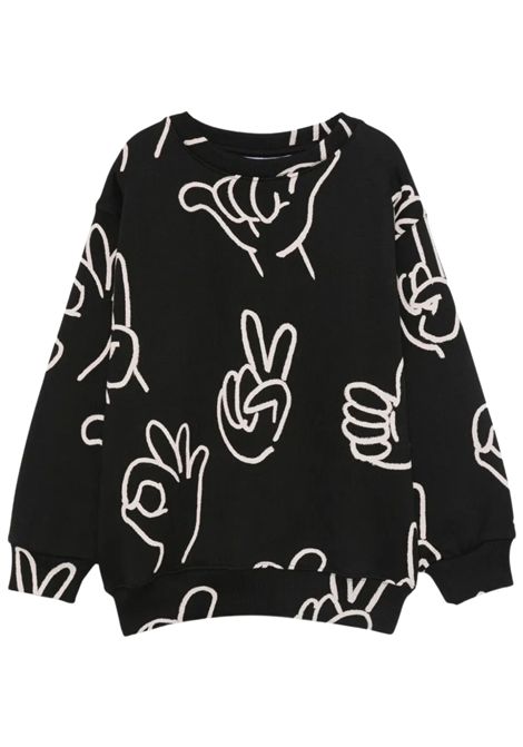 Felpa unisex nera in cotone MOLO | 6W25J204/DENERO