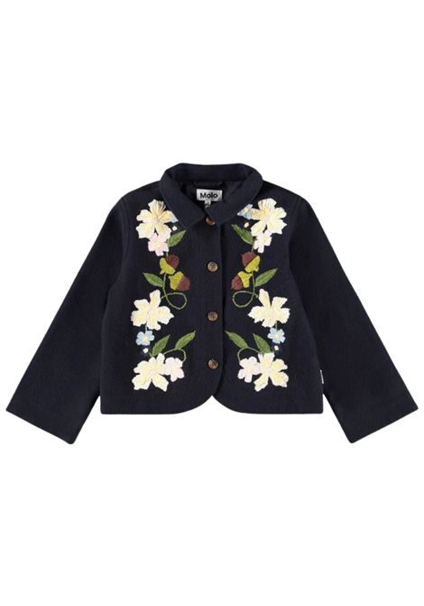 Giubbino bambina blu in lana MOLO | HARMONEY/DEBBLU