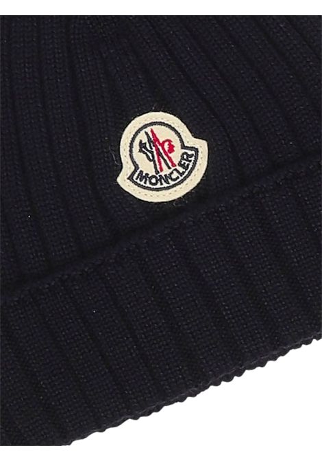 Blue wool children's hat Moncler | 3B00006/MABLU
