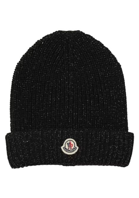 Cappello bambina nero in lana Moncler | 3B00021/MANERO