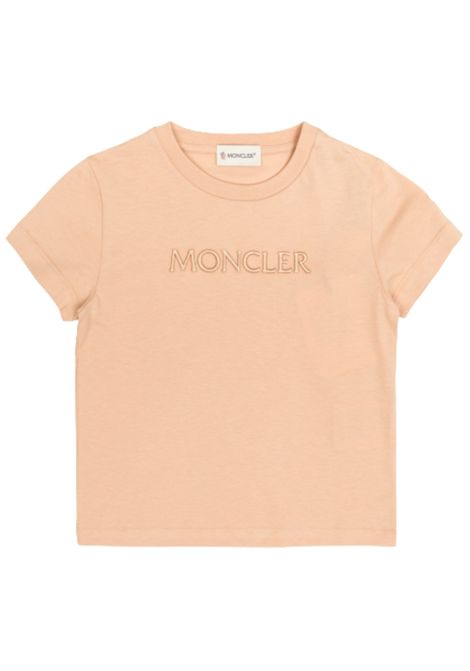T-shirt bambina rosa in cotone Moncler | 8C00016/MAROSA