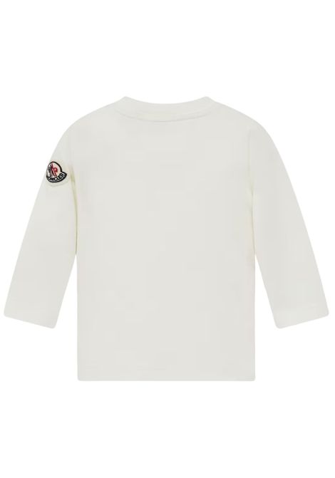 T-shirt neonata panna in cotone Moncler | 8D00005/MAPANNA
