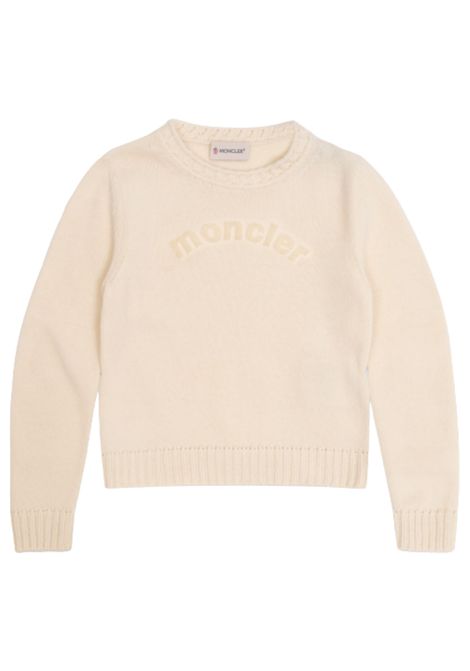 Maglione bambina panna in lana Moncler | 9C00002/MAPANNA