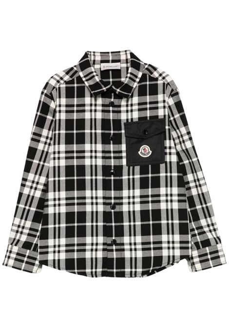 Black cotton shirt for children Moncler | K2F00004/MANERO