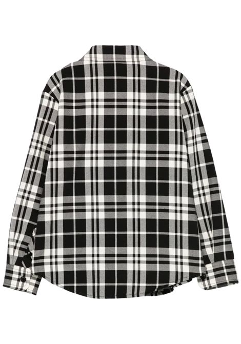 Black cotton shirt for children Moncler | K2F00004/MANERO