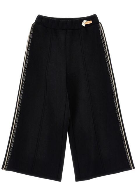 Pantalone bambina nero in viscosa Monnalisa | 11F4076209/ANNERO