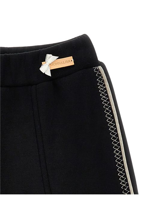Pantalone bambina nero in viscosa Monnalisa | 11F4076209/ANNERO