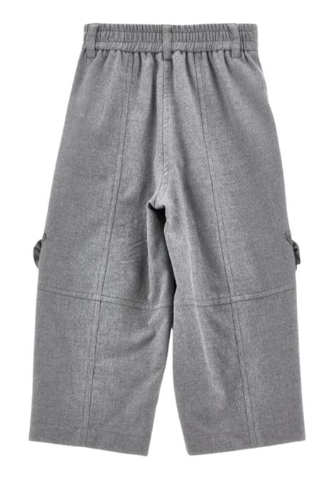 Girls' grey cotton trousers Monnalisa | 11F4146159/ANGRIGIO