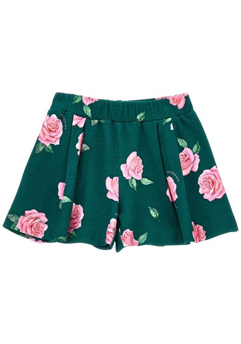 Green viscose shorts for girls Monnalisa | 11F416/MAVERDE