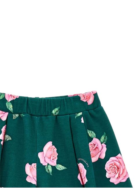 Green viscose shorts for girls Monnalisa | 11F416/MAVERDE
