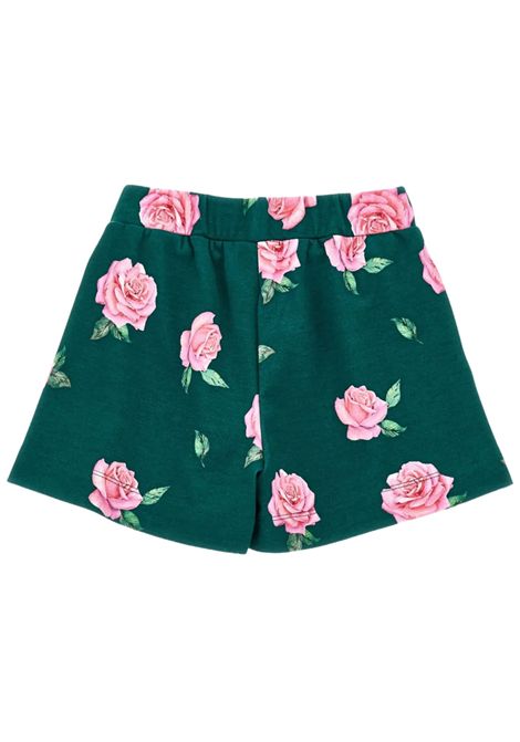 Green viscose shorts for girls Monnalisa | 11F416/MAVERDE