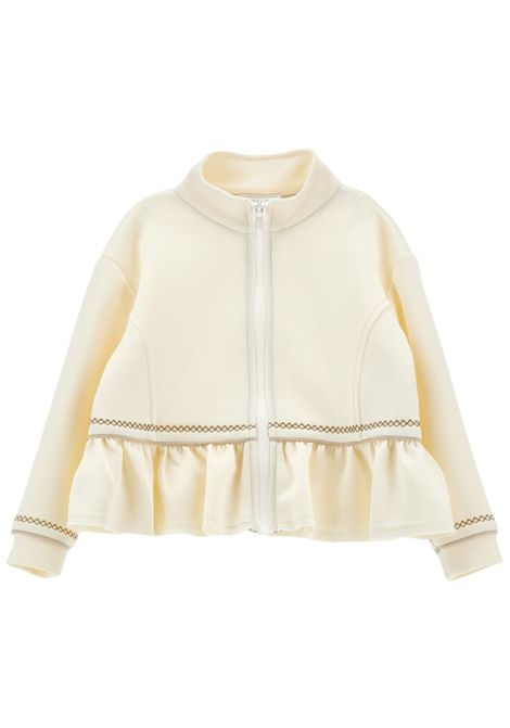 Felpa bambina beige in viscosa Monnalisa | 11F8096209/ANBEIGE