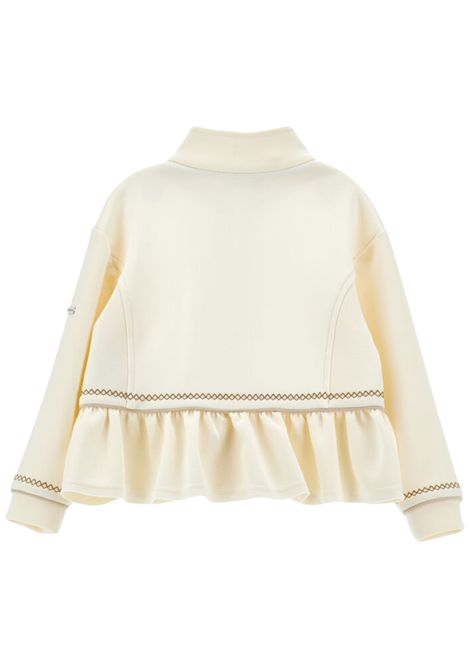 Felpa bambina beige in viscosa Monnalisa | 11F8096209/ANBEIGE