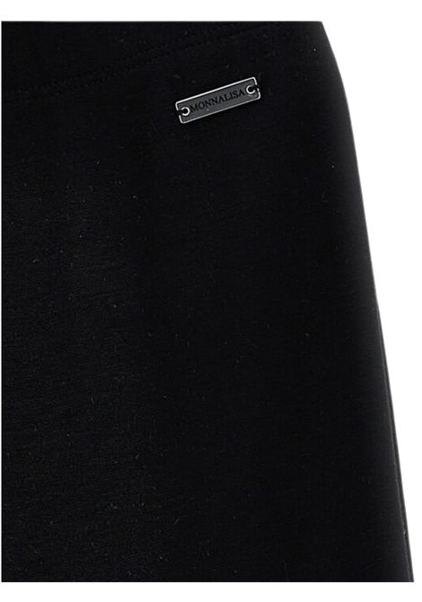 Pantalone bambina nero in viscosa Monnalisa | 17F4006207/ANNERO