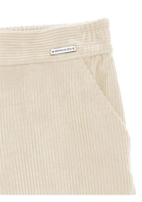 Pantalone bambina beige in cotone Monnalisa | 17F404/ANBEIGE