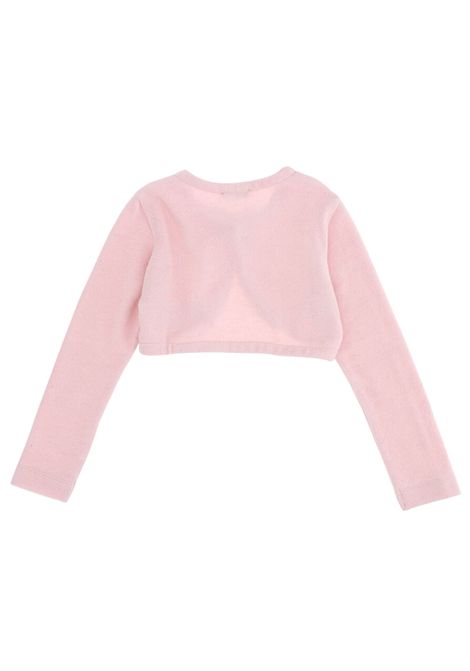 Pink wool and cashmere cardigan for girls Monnalisa | 17FCAF6204/MAROSA