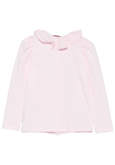 Pink cotton shirt for girls Monnalisa | 17FPAT6002/ANROSA