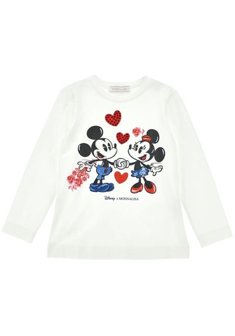 T-shirt bambina panna in cotone Monnalisa | 19F6026003/ANPANNA