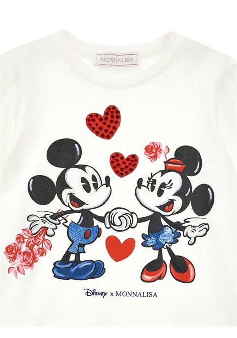T-shirt bambina panna in cotone Monnalisa | 19F6026003/ANPANNA