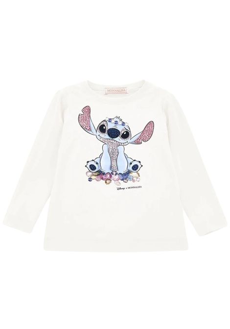 T-shirt bambina panna in cotone Monnalisa | 19F6106013/ANPANNA