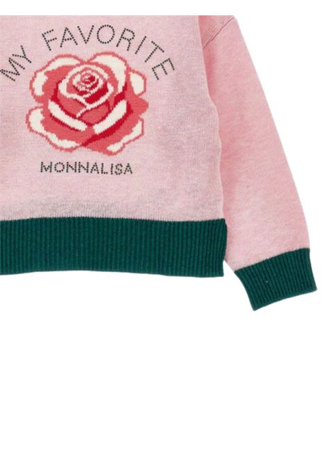 Maglione bambina rosa in lana Monnalisa | 19F6156066/MAROSA