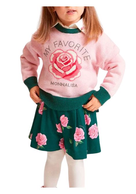 Maglione bambina rosa in lana Monnalisa | 19F6156066/MAROSA