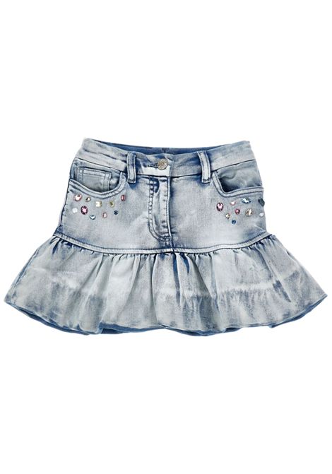 Gonna bambina in cotone denim Monnalisa | 19F7026042/MADENIM