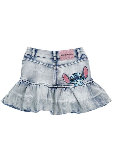 Gonna bambina in cotone denim Monnalisa | 19F7026042/MADENIM