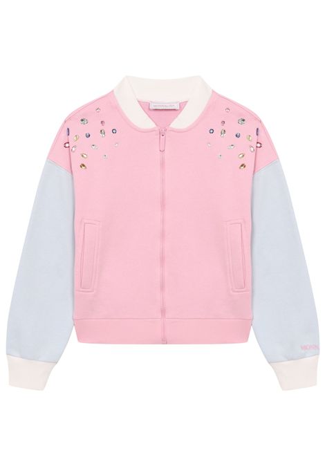Felpa bambina rosa in cotone Monnalisa | 19F8026011/ANROSA