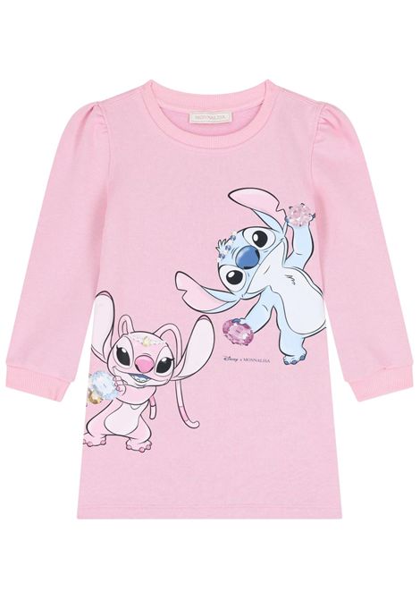 Abito bambina rosa in cotone Monnalisa | 19F9026011/MAROSA