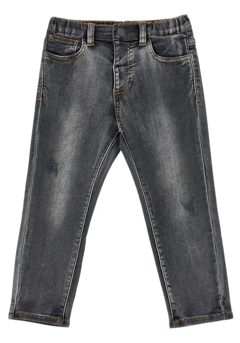 Jeans neonato grigio in cotone Monnalisa | 28F4006042/ANGRIGIO