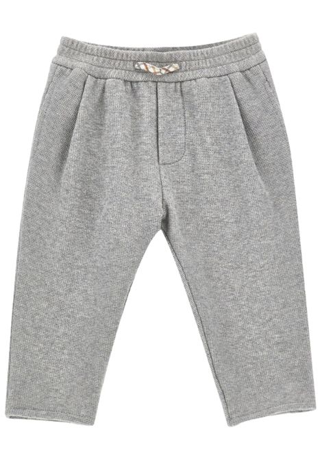 Pantalone neonato grigio in cotone Monnalisa | 28F4026211/ANGRIGIO