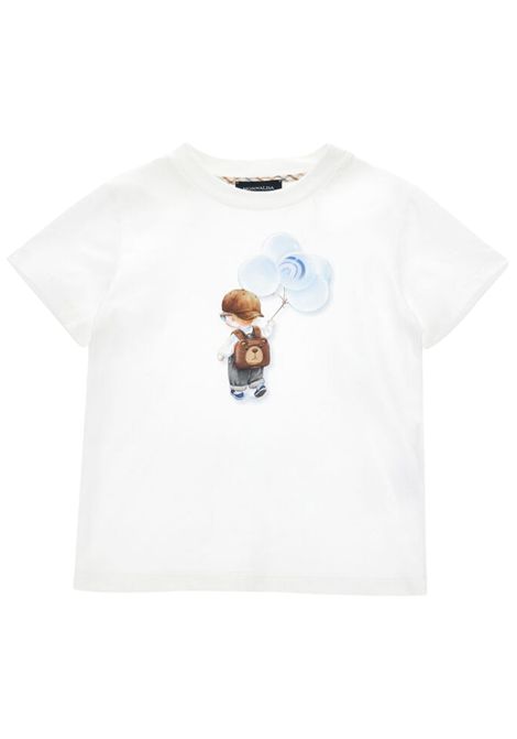 T-shirt neonato panna in cotone Monnalisa | 28F6006203/ANPANNA