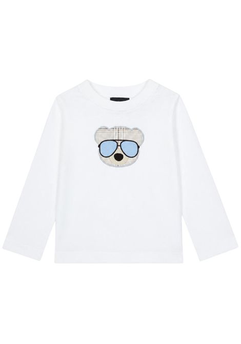 T-shirt neonato panna in cotone Monnalisa | 28F6046005/ANPANNA