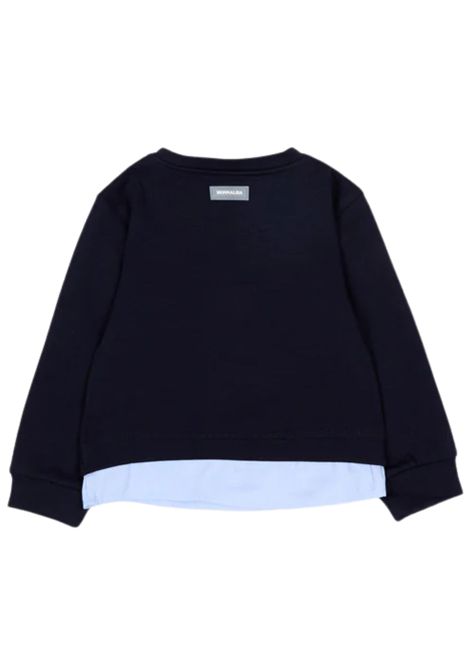 Felpa neonato blu in cotone Monnalisa | 28F6086004/ANBLU