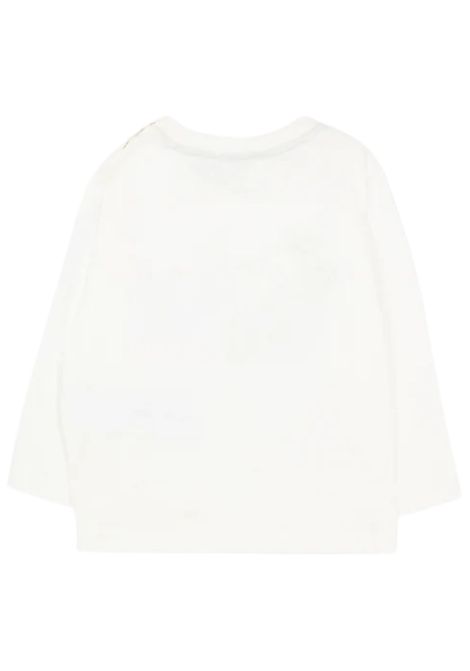 T-shirt neonato panna in cotone Monnalisa | 28F6096203/ANPANNA