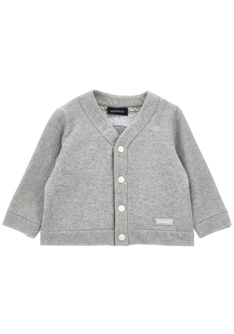Cardigan neonato grigio in cotone Monnalisa | 28F801/ANGRIGIO
