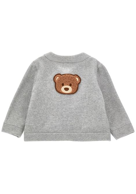 Cardigan neonato grigio in cotone Monnalisa | 28F801/ANGRIGIO
