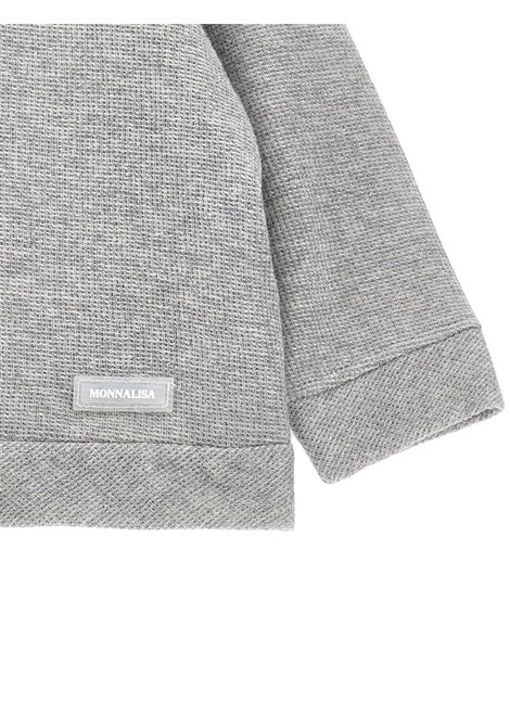 Cardigan neonato grigio in cotone Monnalisa | 28F801/ANGRIGIO