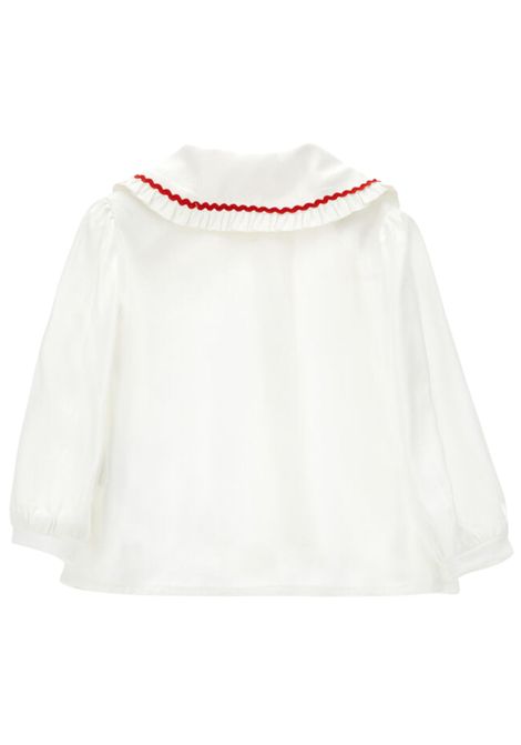 Cream viscose baby shirt Monnalisa | 31F3016103/ANPANNA